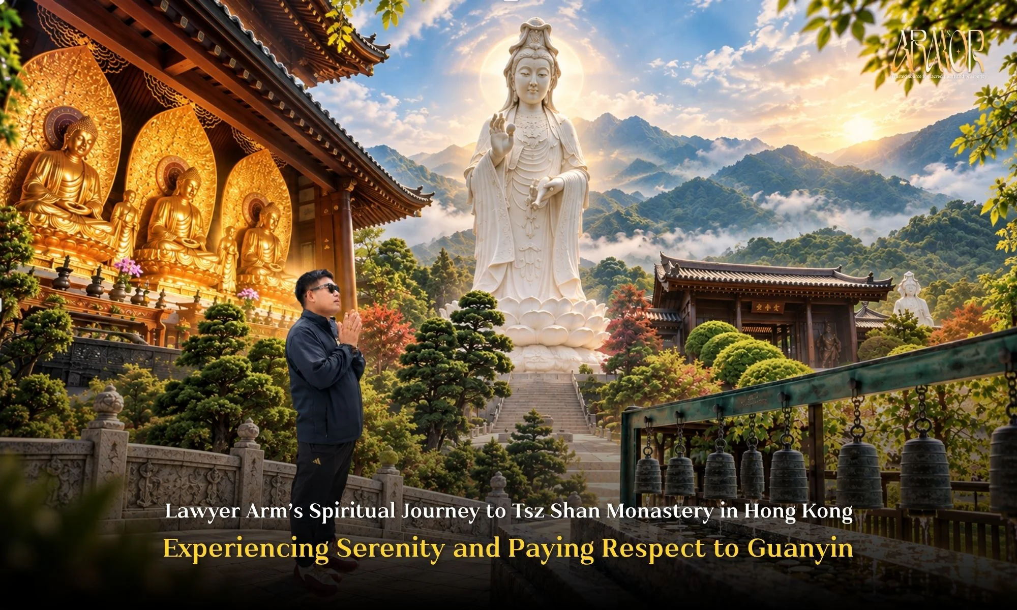 Lawyer Arm’s Spiritual Journey to Tsz Shan Monastery in Hong Kong: Experiencing Serenity and Paying Respect to Guanyin.